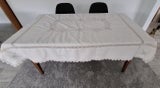 Vintage cutwork and crochet tablecloth with 6 napkins