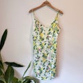 Pagani Lemon Print Dress White &amp; Yellow - Size 12