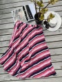 BLUE ILLUSION silk cotton pink bias skirt M