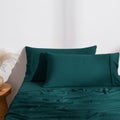 Dreamaker Superfine Washed Microfibre King Pillowcase Twin Pack - Teal