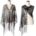 1920s Flapper Great Gatsby Sequin Shawl Scarf Evening Cape