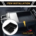 Center Console Organizer Tray Black for Chevy Silverado 1500 &amp; GMC Sierra