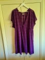 Sz 22 Funky Purple Crochet Autograph Top