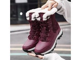 Women's Winter Ankle Boots Non-slip Keep Warm Lace-up