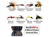 32-112Pcs Fly Fishing Flies Collection With Fly Box