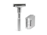 Adjustable Double Edge Razor With Titanium Blades For Men