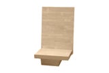 YUKI Japanese Low Height Bedside Table With Back Panel
