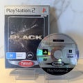 PS2 • Black (Platinum) • Artwork Damage