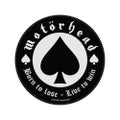 Motorhead Patch Born to Lose Band Logo Official New Black Cotton Sew On Circular