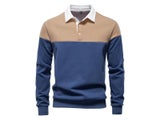 Men's Long Sleeve Color Block Hooded Sweatshirt