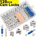 Furniture Connectors Cam Lock Nut Bolt Dowel Kit 120pcs i2833MZ0