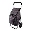 Karlstert Deluxe Shopping Trolley Grey Grid