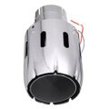 63mm IN 101mm Out Stainless Steel Exhaust Muffler Blue / Red LED Light
