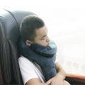 Q Shape Inflatable Decression Support Headrest Portable Pillow Neck Head Chin