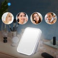 Makeup Mirrors Portable LED Lighted Switch for Tabletop Bathroom Travel Brightne