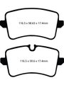EBC For 11 Audi A6 2.0 Turbo Greenstuff Rear Brake Pads DP22082