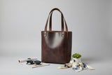 Leather Crossbody Tote Handbag