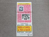 Bob &amp; Carol &amp; Ted &amp; Alice 1969 Daybill Movie Poster Used in NZ