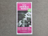 Three Immoral Women 1979 Daybill Movie Poster Used in NZ
