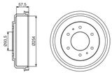 BD291 (1) Bosch Brake drum - BD291