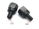 10AN Female To 3/8 Hose Barb Fuel Oil Line Fitting End Straight Black