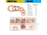 Automotive Repair Sump Plug Gasket Kit With Copper Washers