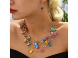 Shell Crystal Necklaces And Earrings Set For Women