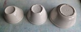 3 x English vintage cream pudding basins - including Mason Cash numbered 24s