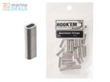 Hook'em Aluminium Crimp Sleeves Qty 40 18mm 2mm