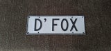 D FOX &amp; D WOLF Personalised Number Plates