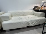 Leather sofa couch set 2+1 matching cushion