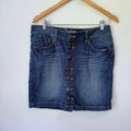 Esprit Size 12 | Waist 86cm Denim Button-Front Mini Skirt