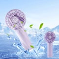 Mini Portable Handheld Fan, 3 Speed Powerful Battery Operated, Small USB Rech