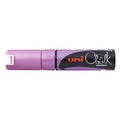 Uni Chalk Marker 8mm Chisel Tip Metallic Pink PWE-8K