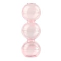 Glass Vase, Small Mouth Vase, Flower Vase, Fluted Glass Vase, Clear Vase, Rib