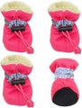 4pcs Waterproof Winter Pet Dog Shoes Anti-Slip Rain Snow Boots Footwear Thick