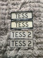 Tess and Tess 2 personalized plates