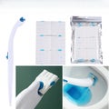 Disposable Toilet Brush Tool Set with 12 Refills Flushable Toilet Cleaning Head