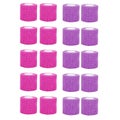 20PCS Tattoo Grip Cover Wrap,Phosphor Pink&Purple Disposable Cohesive Tattoo