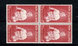 1963 Health 3d Plate Block of 4 Mint