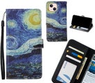 iPhone 13 Mini case leather wallet case van gogh painting