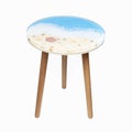 Resin Side Table Shell Beach 40x40x52cm