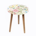 Resin Side Table Barbeton Daisy White 40x40x52cm