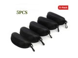 5/10pack Portable Zipper Sunglasses Case With Hook