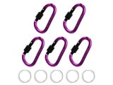 5PCS Aluminum Alloy Multi Tool Key Holder Carabiner Set