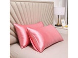 Satin Solid Color Pillowcase 40x60 50x75 Bedding Cover