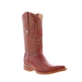 Los Altos Ostrich Leg Boots XXX-Toe Mens Brown Wide Cowboy Western Boots