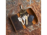 Genuine PU Leather Key Wallet For Men And Women With Coin Bag