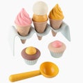 Toys For Girls 3-6 Years, Silicone Cone Ice Cream Toy Set for Toddlers Ages 1