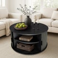 Round Coffee Table Black